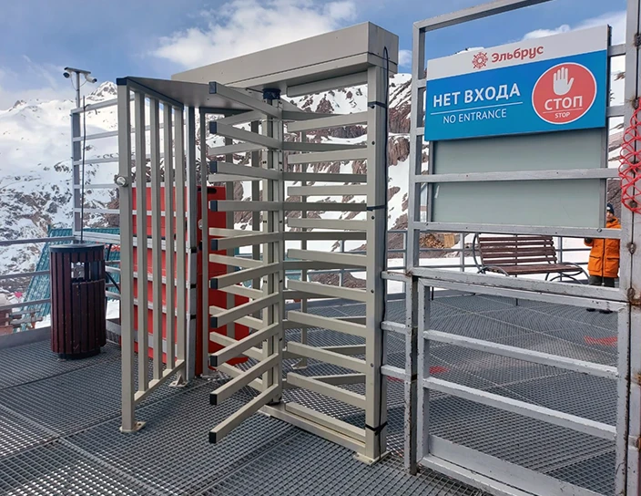 Полноростовый роторный турникет RTD-15, горнолыжный курорт «Эльбрус», Кабардино-Балкария