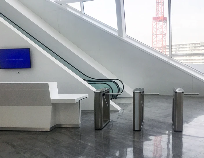 Тумбовый турникет-трипод TTD-03.1S, бизнес-центр Casablanca Finance City Tower, Марокко 