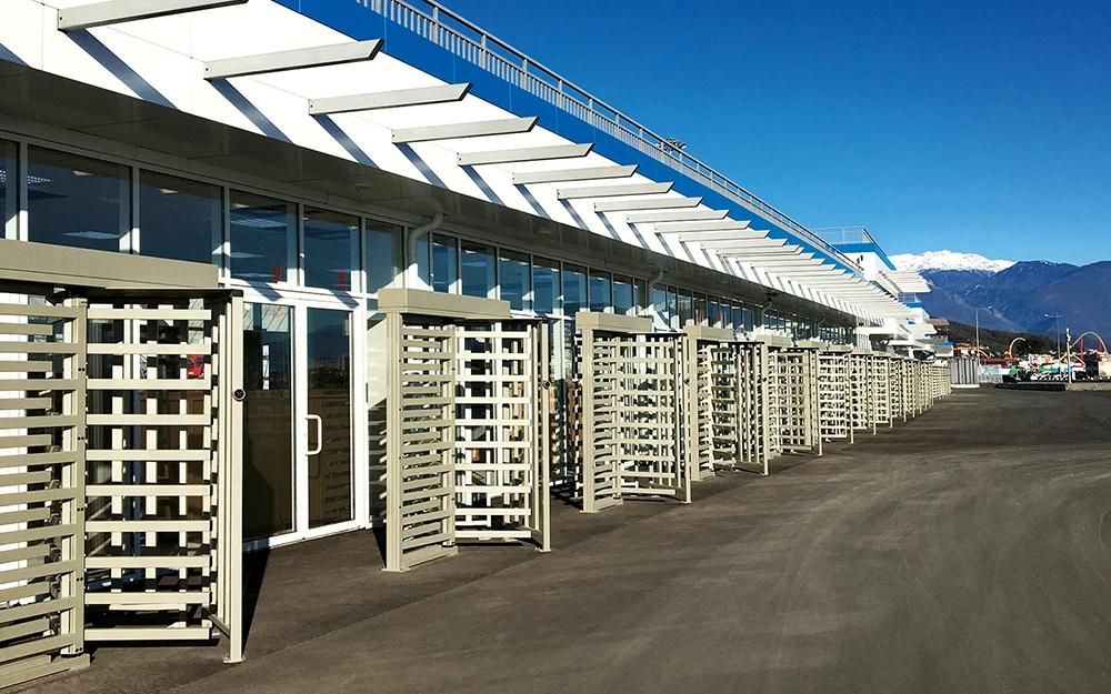 Полноростовые роторные турникеты RTD-15, стадион Фишт, Сочи