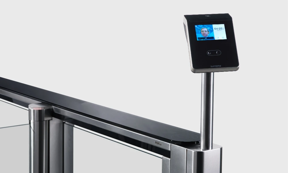 Турникет ST-01 с терминалом распознавания лиц Suprema Face Station 2
