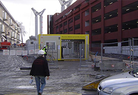 Полноростовые турникеты RTD-15, полноростовые калитки WHD-15, строительная площадка компании Canvas, Франция